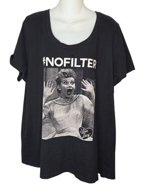 Project Karma I Love Lucy #NoFilter Scoop Neck Graphic Tee Shirt  Women’s 3 3x
